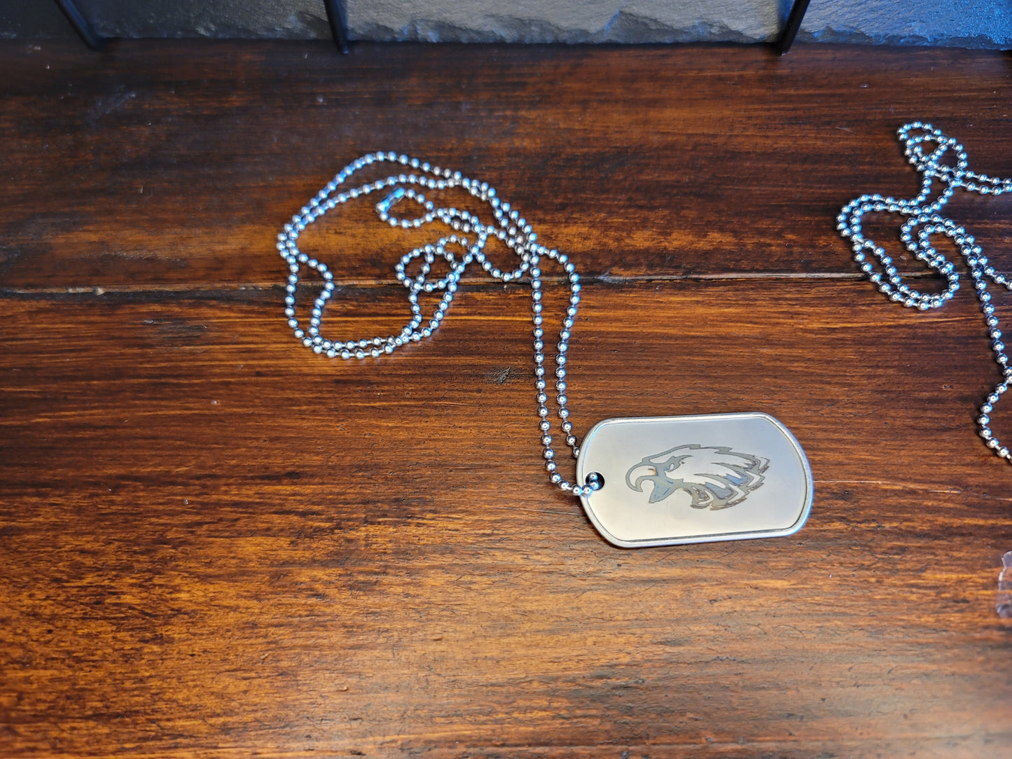 Silver Stainless Steel Military Dog Tag