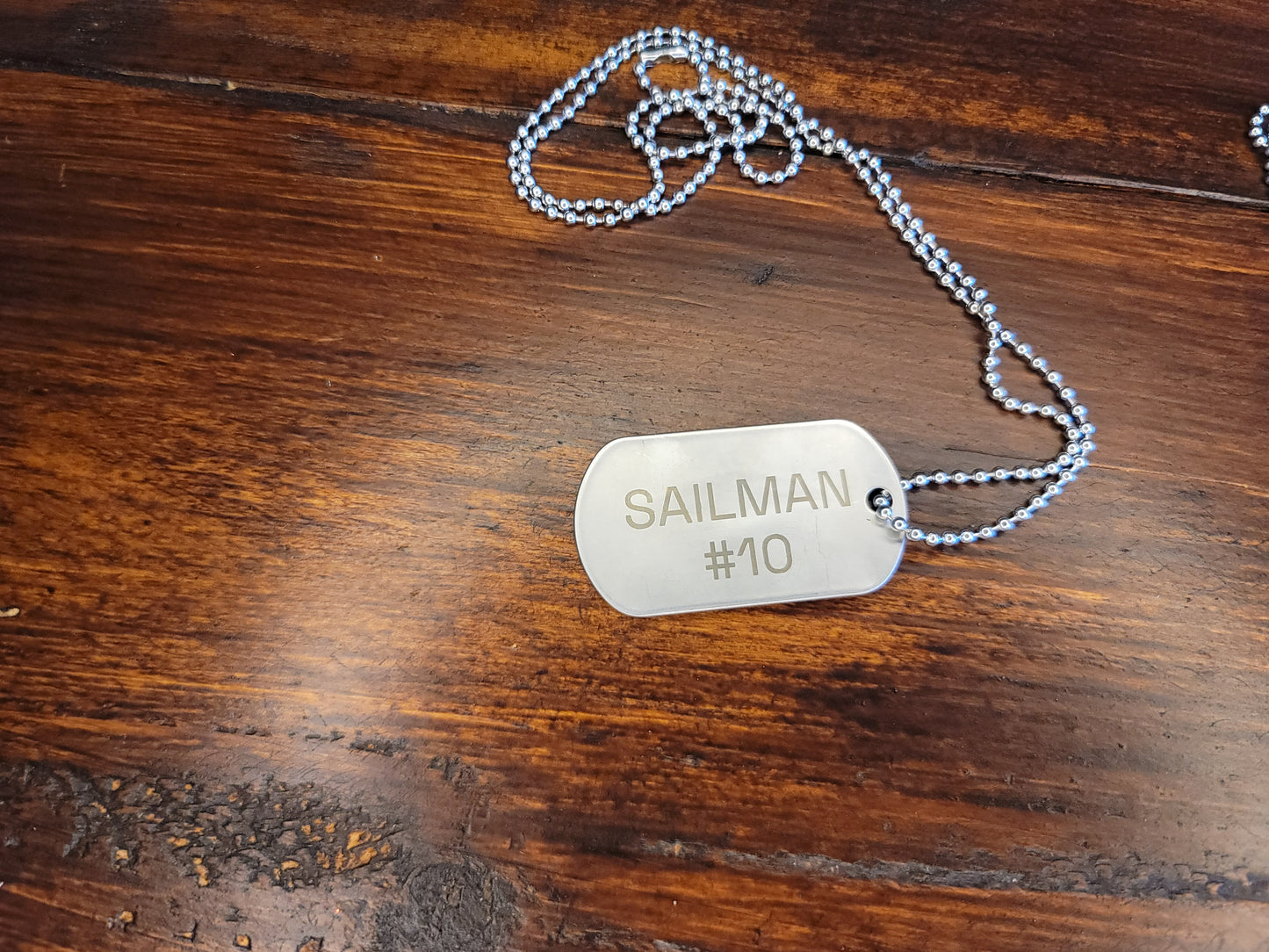 Silver Stainless Steel Military Dog Tag