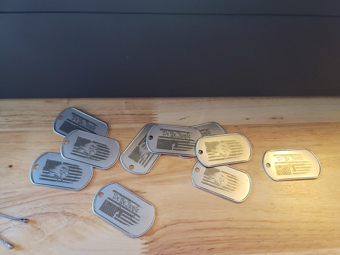 Silver Stainless Steel Military Dog Tag