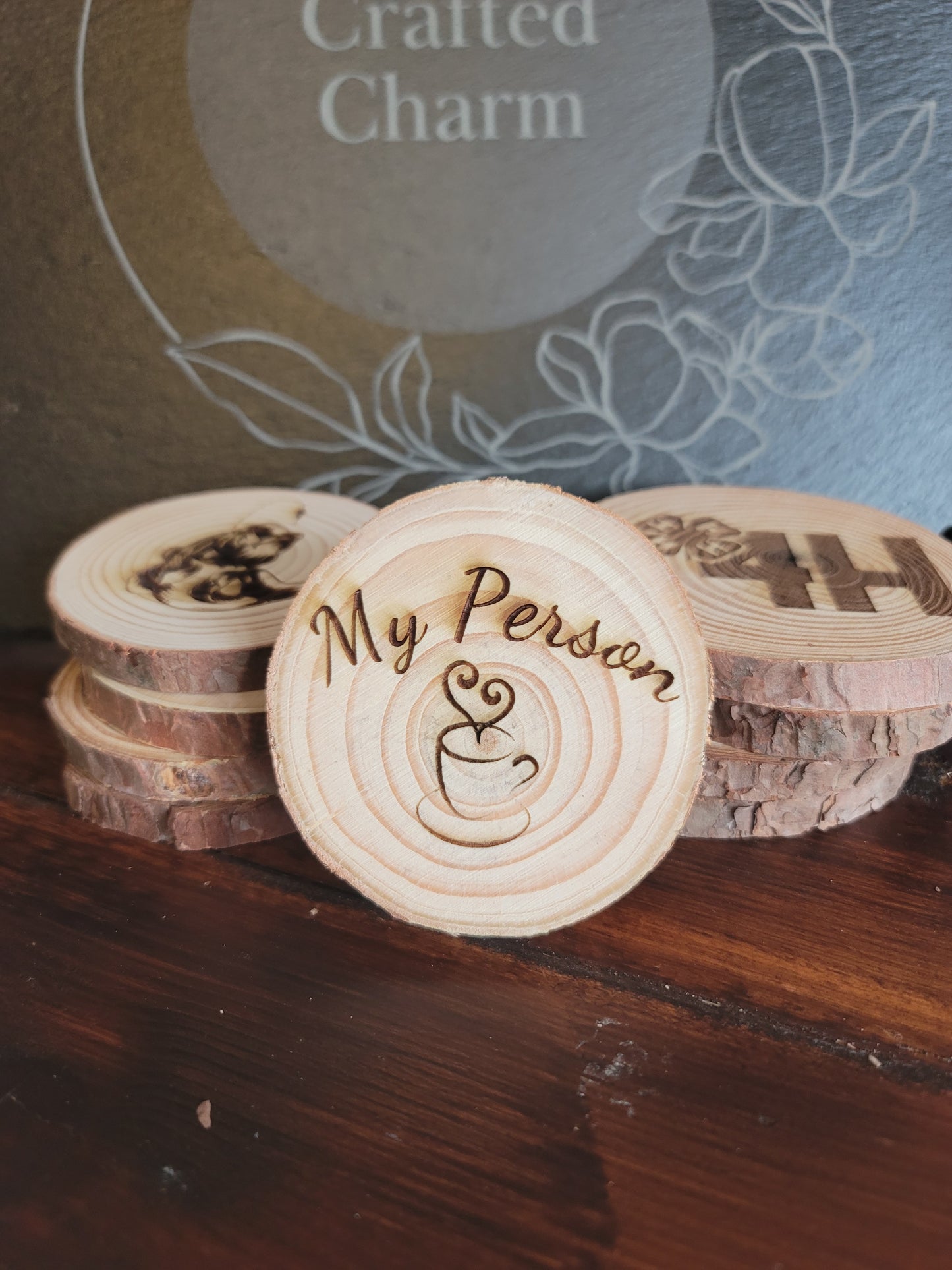Natural Pine Wood Coasters