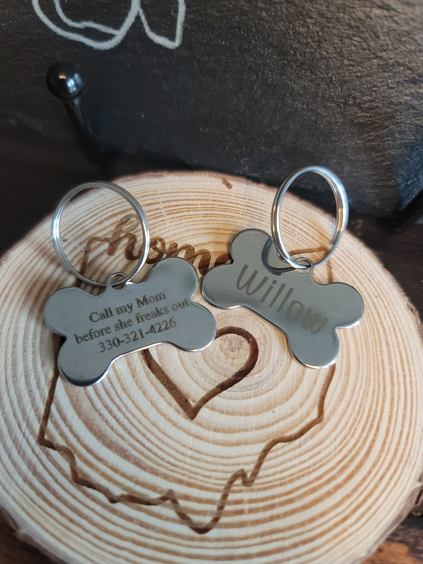 Stainless Steel Bone Pet Dog Tag