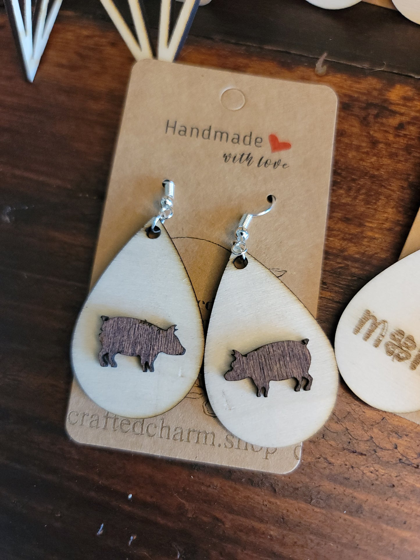 Livestock Wood Earrings