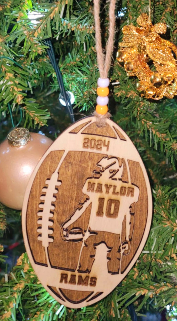 Personalized Football Ornament